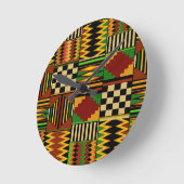 Afrikaanse Royal Kente Cloth Design Ronde Klok (Hoek)