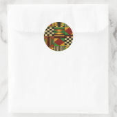 Afrikaanse Royal Kente Cloth Design Ronde Sticker (Tas)