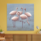 Afrikaanse roze flamingo's uit de Serengeti Canvas Afdruk (Insitu (Woonkamer))