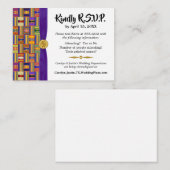 Afrikaanse RSVP Kente K45 Multicolor Informatiekaartje (Voorkant / Achterkant)