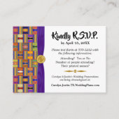 Afrikaanse RSVP Kente K45 Multicolor Informatiekaartje (Voorkant)