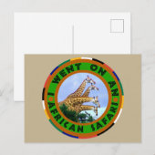 Afrikaanse Safari 4 Giraffes Feestdagenkaart (Voorkant / Achterkant)