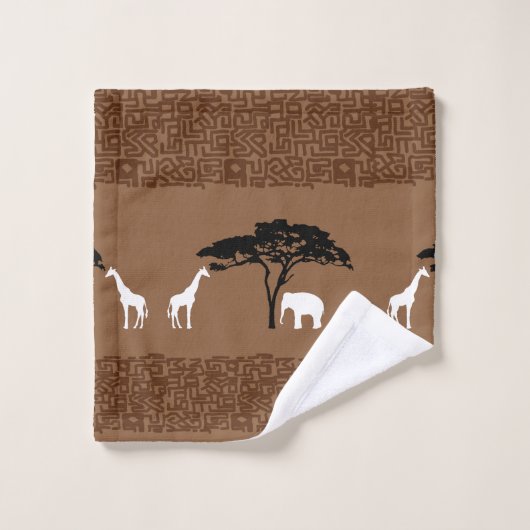 Afrikaanse Safari Bad Handdoek (Wasdoekje)