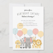 Afrikaanse Safari Birthday Uitnodiging (Voorkant)