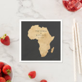 Afrikaanse Safari Boho Bloemige Monogram Servet (Insitu)