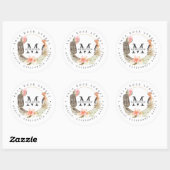 Afrikaanse Safari | Boho Botanical Return Address Ronde Sticker (Vel)