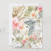 Afrikaanse Safari Boho Botanische bruiloft uitnodi Kaart (Achterkant)