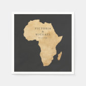 Afrikaanse Safari Boho Floral Monogram Servet (Voorkant)