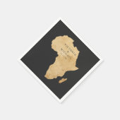 Afrikaanse Safari Boho Floral Monogram Servet (Hoek)