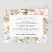 Afrikaanse Safari Bruiloft Gast Details Behuizing Informatiekaartje (Achterkant)