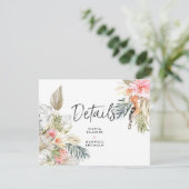 Afrikaanse Safari Bruiloft Gast Details Behuizing Informatiekaartje (Staand voorkant)