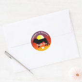 Afrikaanse Safari bruiloft thema dank u Ronde Sticker (Envelop)