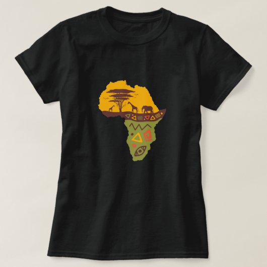 Afrikaanse Safari Dames T-Shirt (Design voorkant)