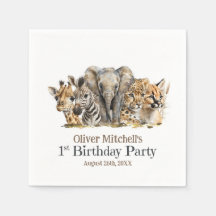 Afrikaanse Safari Dieren 1e Verjaardagsfeest