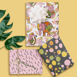 Afrikaanse Safari Dieren Tween Tiener Boho Verjaar Inpakpapier Vel