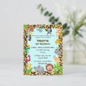 Afrikaanse Safari - Eerste uitnodiging van de Birt (Staand voorkant)