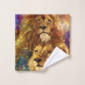 Afrikaanse Safari Fantasy Leeuwen Bad Handdoek (Wasdoekje)