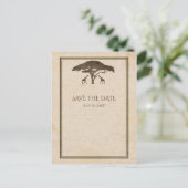 Afrikaanse Safari Giraffen & Boom Save The Date Aankondigingskaart (Staand voorkant)