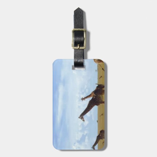 Afrikaanse Safari Giraffes Bagagelabel (Voorkant verticaal)