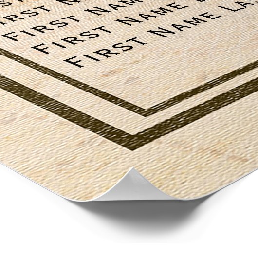 Afrikaanse Safari-Giraffes en Buurbruiloft-zitplaa Poster (Hoek)