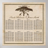 Afrikaanse Safari-Giraffes en Buurbruiloft-zitplaa Poster (Voorkant)