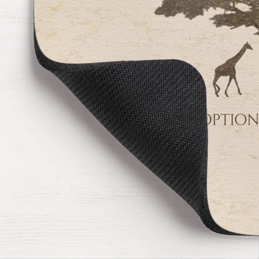 Afrikaanse Safari-Giraffes en  computer met bomen Muismat (Hoek)