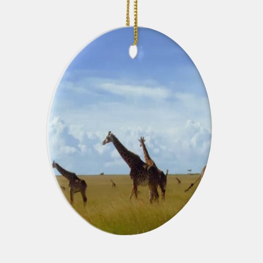 Afrikaanse Safari Giraffes Keramisch Ornament (Rechts)