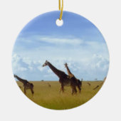 Afrikaanse Safari Giraffes Keramisch Ornament (Voorkant)
