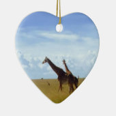 Afrikaanse Safari Giraffes Keramisch Ornament (Rechts)