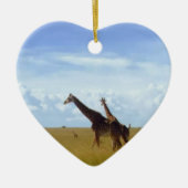 Afrikaanse Safari Giraffes Keramisch Ornament (Voorkant)