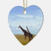 Afrikaanse Safari Giraffes Keramisch Ornament (Links)