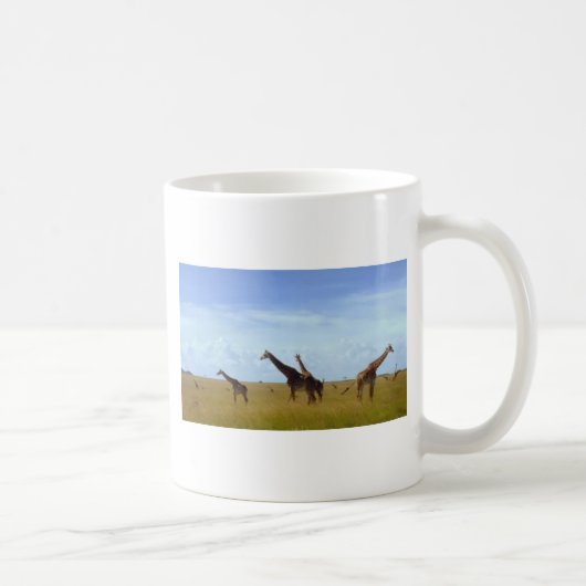 Afrikaanse Safari-Giraffes prachtig schattig Koffiemok (Rechts)