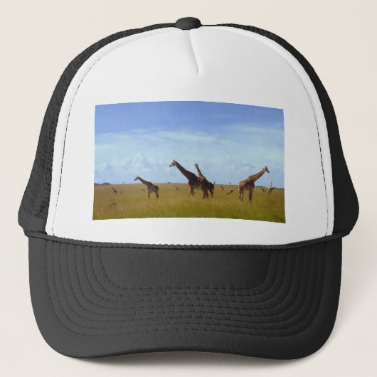 Afrikaanse Safari Giraffes Trucker Pet (Voorkant)