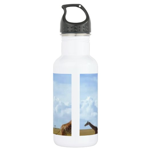 Afrikaanse Safari Giraffes Waterfles (Achterkant)