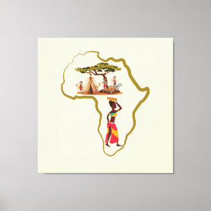 Afrikaanse safari gooipijp canvas afdruk