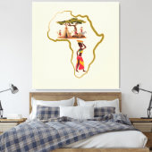 Afrikaanse safari gooipijp canvas afdruk (Insitu (Slaapkamer))