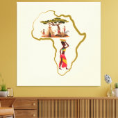 Afrikaanse safari gooipijp canvas afdruk (Insitu (Woonkamer))