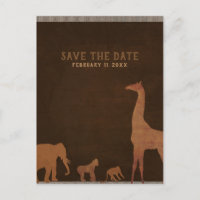 Afrikaanse Safari Jungle Zoo Vintage Datum Besprek