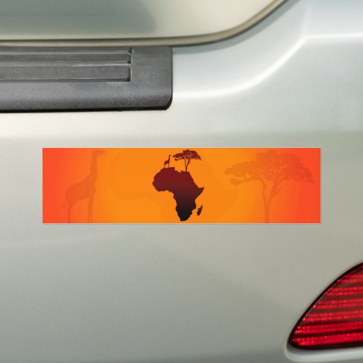 Afrikaanse Safari-kaart - Bumpersticker (Op auto)