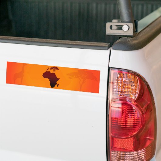 Afrikaanse Safari-kaart - Bumpersticker (Op Truck)