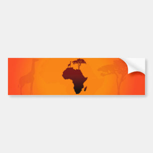 Afrikaanse Safari-kaart - Bumpersticker