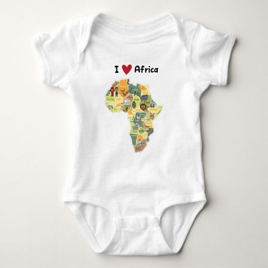 Afrikaanse Safari-kaart - ik hoor Afrika - Shirt (Voorkant)