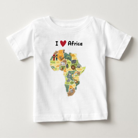Afrikaanse Safari-kaart - ik hoor Afrika - Shirt (Voorkant)