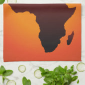 Afrikaanse Safari-kaart - keukenhanddoek (Gevouwen)