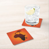 Afrikaanse Safari-kaart - Papieren Onderzetter (Insitu)