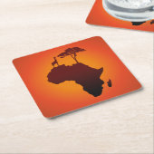 Afrikaanse Safari-kaart - Papieren Onderzetter (Schuin)