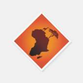 Afrikaanse Safari Kaart - Papieren servet (Hoek)