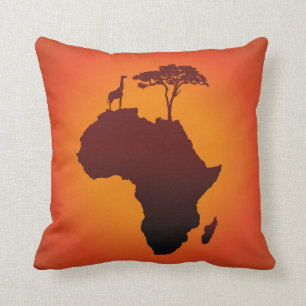 Afrikaanse Safari-kaart - Pillow Kussen
