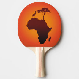 Afrikaanse safari kaart - Ping Pong Paddle Tafeltennisbatje