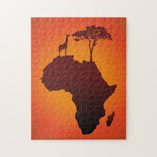 Afrikaanse Safari-kaart - Puzzle Legpuzzel (Verticaal)